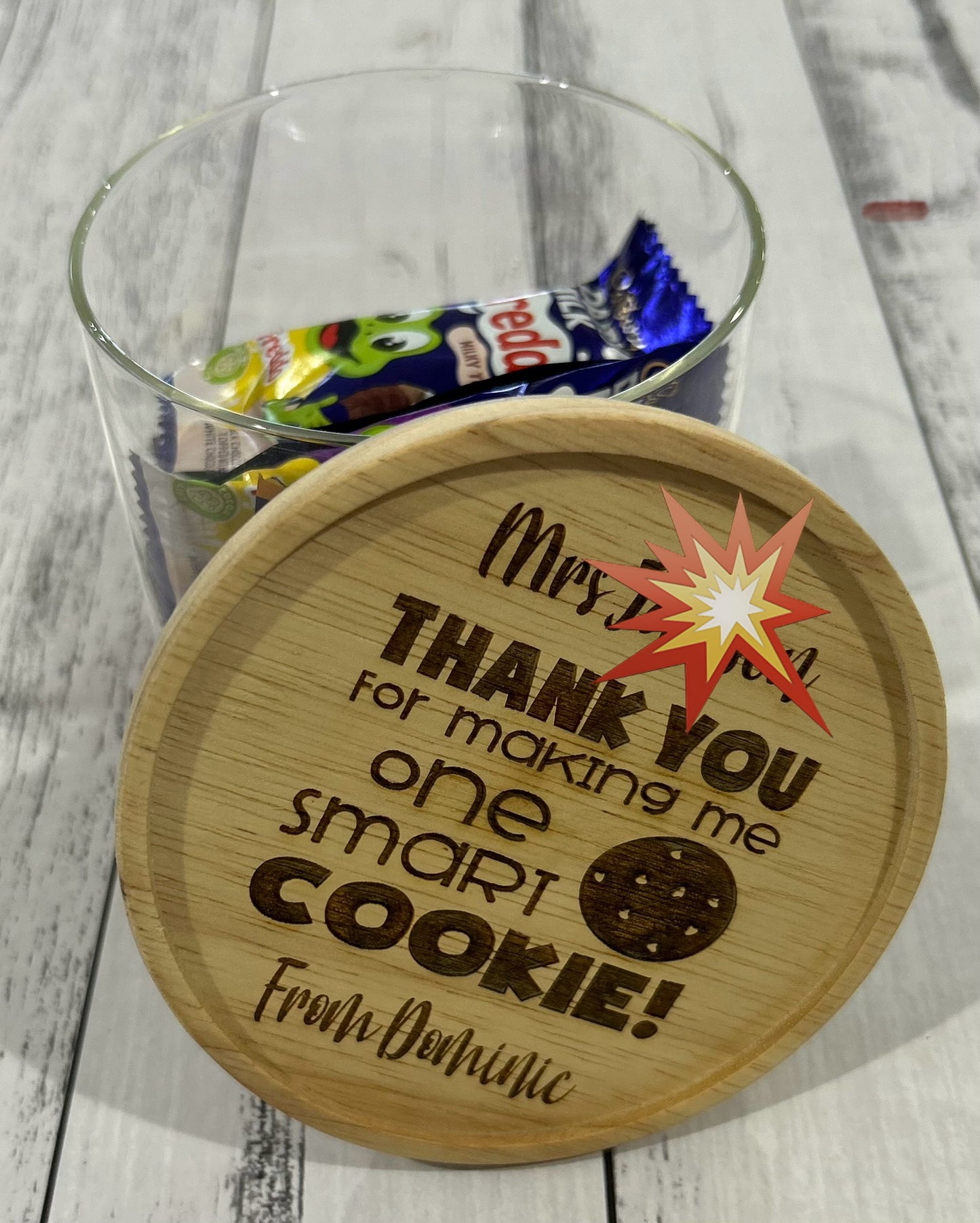 Personalised Laser Lolly Jar