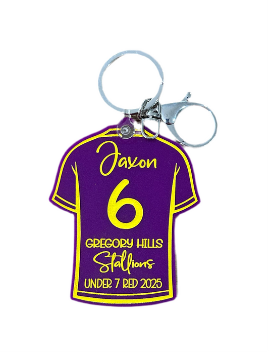 Personalised Jersey Keyring