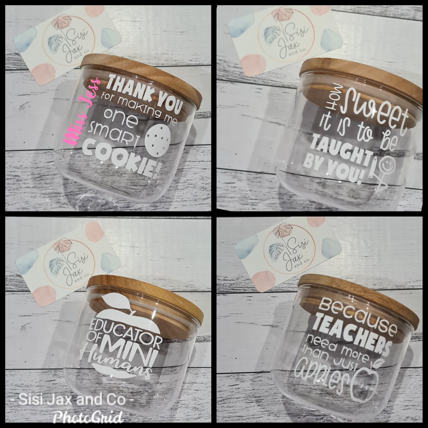 Personalised Lolly Jar with Vinyl