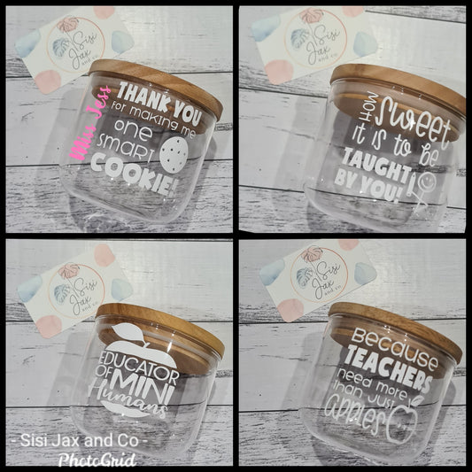 Personalised Lolly Jar with Vinyl