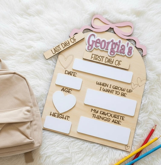 First Day / Last Day School Board - Bow