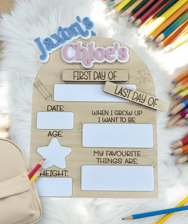 First Day / Last Day School Board - Pencil