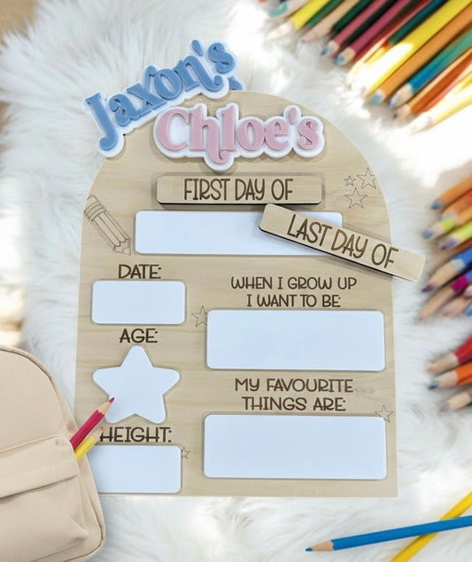 First Day / Last Day School Board - Pencil