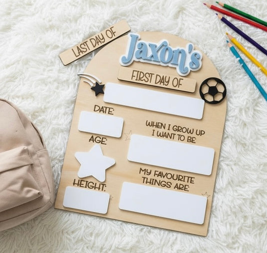 First Day / Last Day School Board - Soccer