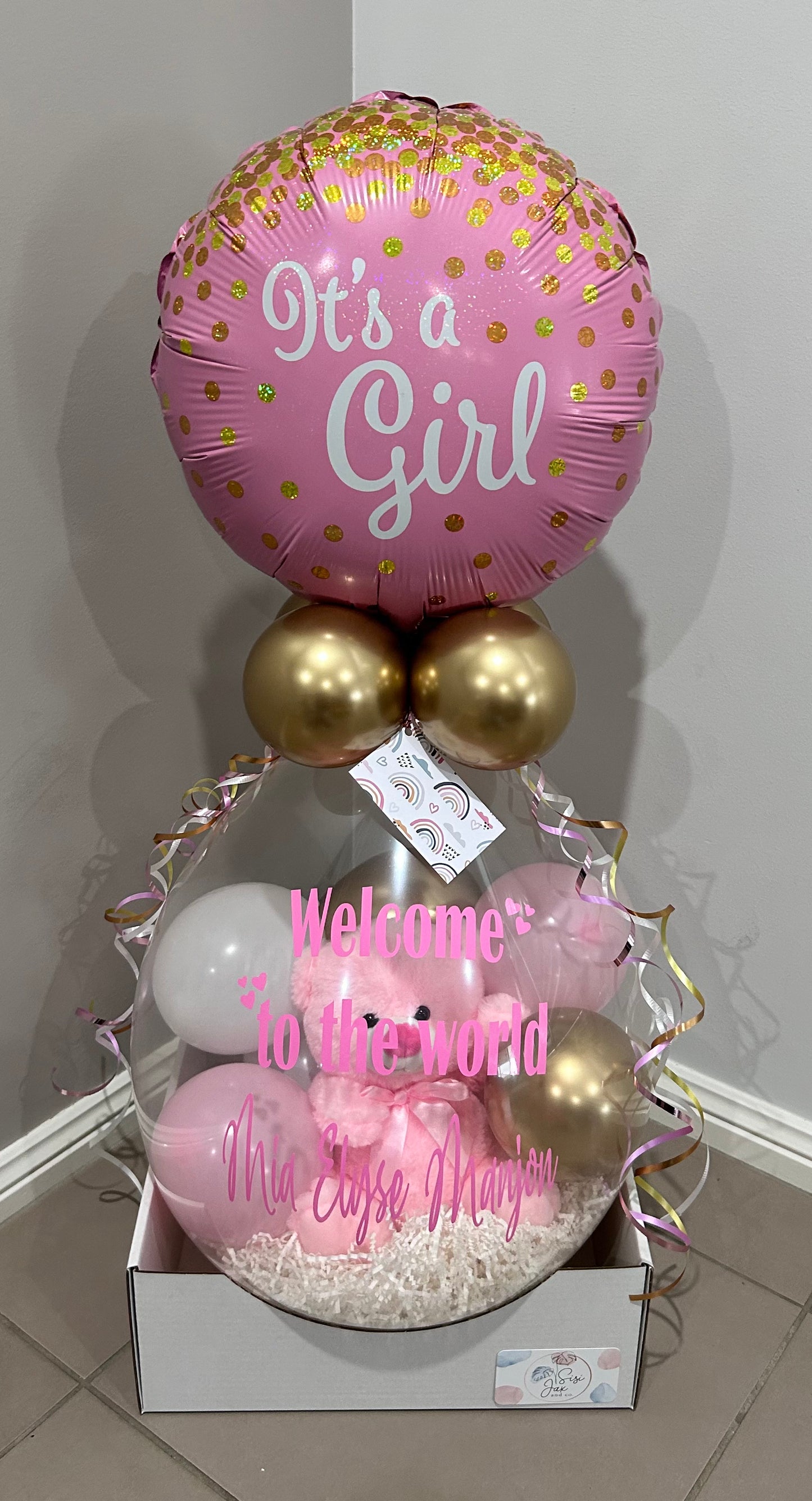 Baby Girl Bursting Balloon Gift 3
